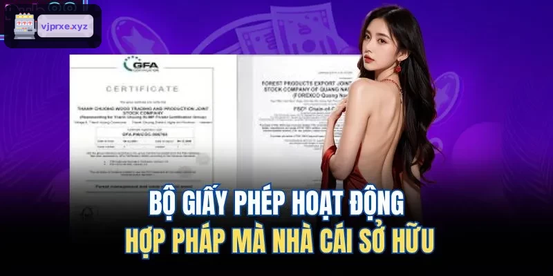 Chứng nhận giấy phép hợp pháp của nhà cái